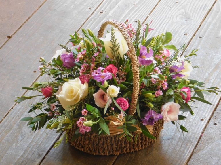 Basket Arrangement Funeral Flowers Buy Online Malmesbury Uk