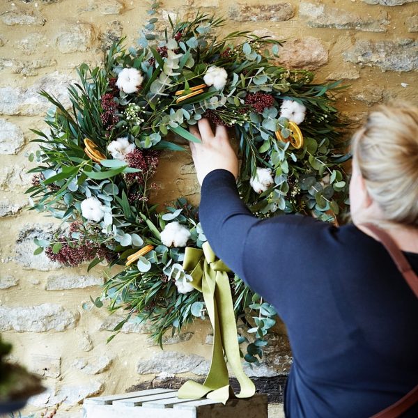 Christmas Wreath Making Class Wiltshire