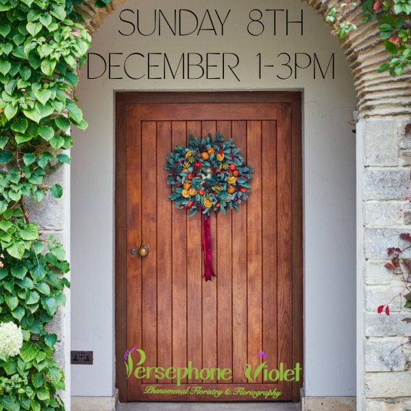 christmas wreath making class wiltshire