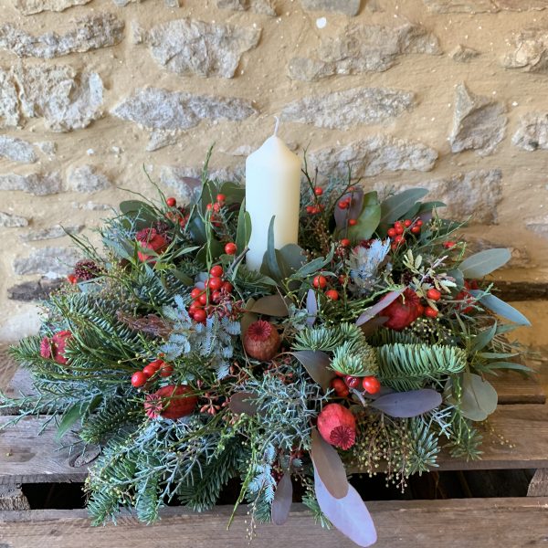 candle table decoration christmas